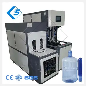 Machine semi-automatique de soufflage de bouteilles PET de 5 gallons Machine de moulage par étirage pour bouteille d'eau pure minérale