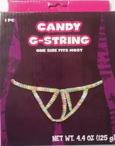 Individuele Verpakking 125G X 24 Display Doos Candy G-String Voor Mensen Met De Armband En Ketting Snoep Beha