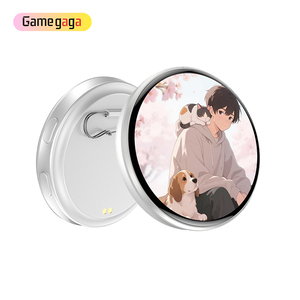 X E87 <b>Smart</b> LED Digital Display Badge 1.7 Inch HD Screen Bluetooth Custom Photo GIF Video 450mAh DIY Gift Pin Badge - Product Image 4