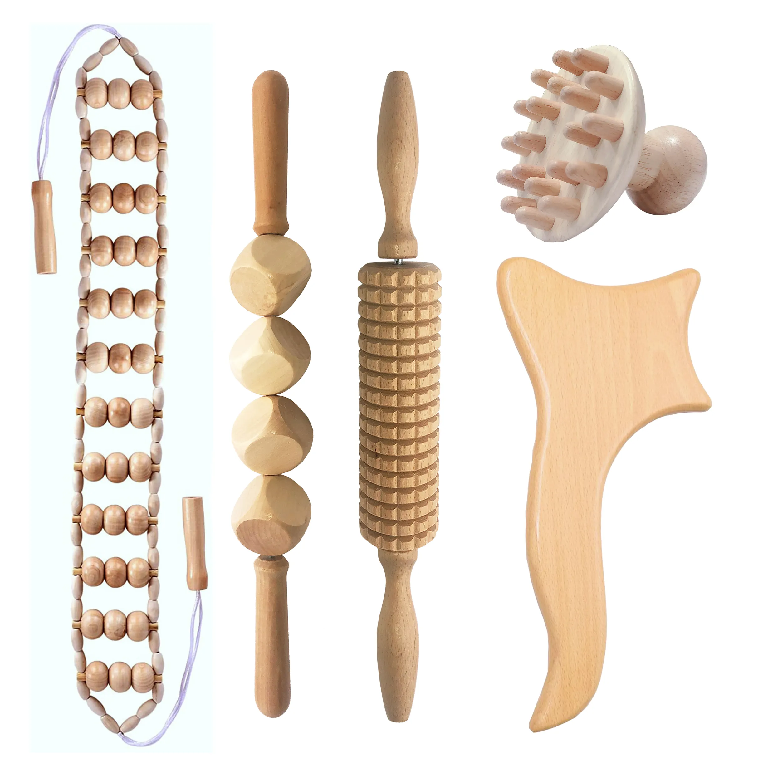 Wooden Handheld Massage Body slimming Wooden Cup Therapy Cellulite Manual Muscle Release Massage