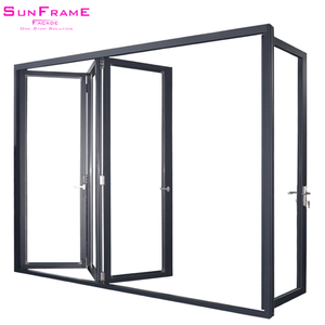 Portes et fenêtres modernes à double vitrage avec cadre en alliage <span class=keywords><strong>d</strong></span>'aluminium, <span class=keywords><strong>porte</strong></span> pliante <span class=keywords><strong>d</strong></span>'<span class=keywords><strong>entrée</strong></span> de balcon pour hôtels - Product Image 3