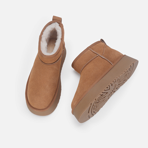 <span class=keywords><strong>Stivali</strong></span> da Neve Invernali da <span class=keywords><strong>Donna</strong></span> in Vera Pelle <span class=keywords><strong>di</strong></span> Alta Qualità, Sneakers Casual alla Moda con Piattaforma Calda, Disponibili nel Magazzino USA - Product Image 3