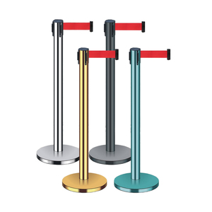 Chất lượng cao hộ Lan Tôn sóng vàng đen bollard thảm đỏ lối đi ngân hàng khán đài giao thông đám đông kiểm soát nhung dây cực đường cao tốc sử dụng - Product Image 5