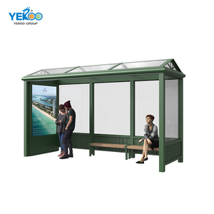 Parada <span class=keywords><strong>de</strong></span> Autobús Inteligente <span class=keywords><strong>de</strong></span> Acero Inoxidable para Zonas Turísticas y Urbanas, Personalizada, Moderna, Independiente, Resistente a la Intemperie, con Iluminación LED - Product Image 1