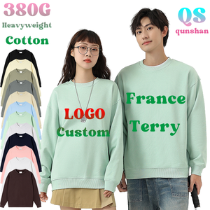 Moletons de Algodão Oversized de Alta Qualidade 380gsm, Personalizados com Bordado DTF Puff, Suéteres Casuais Macios para Homens - Product Image 2
