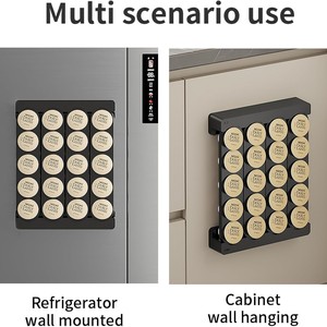 Soporte de pared para 16 cápsulas de café - Instalación dual (con clavos y adhesivo), almacenamiento que ahorra espacio para cápsulas Nescafé <span class=keywords><strong>Dolce</strong></span> <span class=keywords><strong>Gusto</strong></span> - Product Image 3