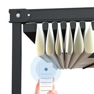 Nhà máy trực tiếp ngoài trời không thấm nước có thể thu vào mái PVC cơ giới pergola tán mái hiên với vườn pergola - Product Image 3