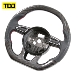 Volante de Fibra de Carbono Real TDD Compatible con Audi R8 TTRS rs C6 C7 S7 S4 A4 R8 RS3 SQ5 S5 B9 A6 C8 A3 - Product Image 3