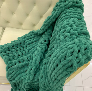 Hot Sale Super Chunky Chenille High Quality <strong>Knitted</strong> <strong>Throw</strong> <strong>Blanket</strong> - Product Image 4