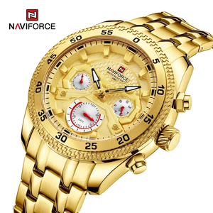 Naviforce NF9222 Vente en gros Nouvelle montre pour homme Dernier modèle Bracelet en acier inoxydable 3 cadrans Chronomètre en stock Design de montre de loisirs - Product Image 2