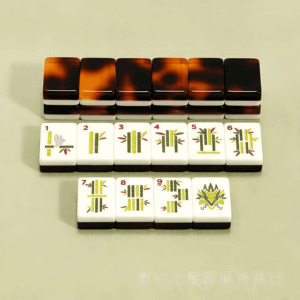 Fashionable Premium Acrylic Cloisonne Inspired Luxury Style 160 Tiles American Mahjong for Collectors and Players - Product Image 1