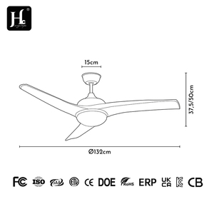 Moteur de ventilateur de plafond avec télécommande à 6 vitesses, système de ventilation avec technologie anti-blocage des freins - Product Image 3