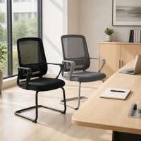 Chaise de bureau ergonomique moderne à dossier haut pivotante et réglable en hauteur, avec dossier en maille respirante, pour cadres