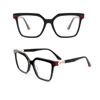 Montures optiques en acétate de luxe de haute qualité Montures de lunettes rectangulaires rétro Lunettes unisexes à lunette Commandez en ligne