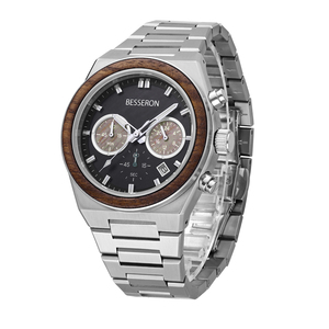 Montre chronographe sportive élégante à quartz avec étanchéité 5 ATM et verre minéral pour une utilisation quotidienne en extérieur - Product Image 2