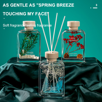 Diffuseur d'arômes sans flamme en fleurs séchées décoratives, mini-désodorisant parfumé à bâtonnets pour la maison, vente en gros