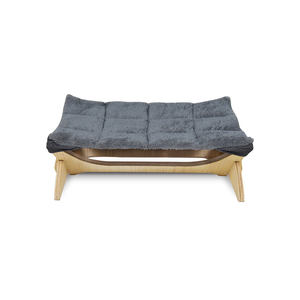 Groothandel Goedkope Luxe Kauwbestendig Afneembare Houten Verhoogde Waterdichte Hondenbed Draagbare Verhoogde Huisdierbedje Met Pluche Kussen - Product Image 1