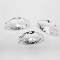 Zircons cubiques taille marquise en gros, blancs, taille brillante 5A, de 3x1,5mm à 17x14mm, pour la fabrication de bijoux fins.