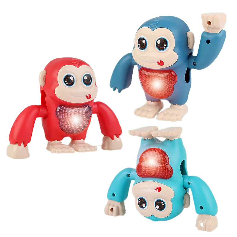2022新しいサウンドコントロールダンス猿のおもちゃ音楽ライト3色子供のためのクールな電子玩具