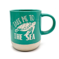 Logo personnalisé cadeau de voyage souvenir de plage tasse tortue en céramique tasses à café océan de mer