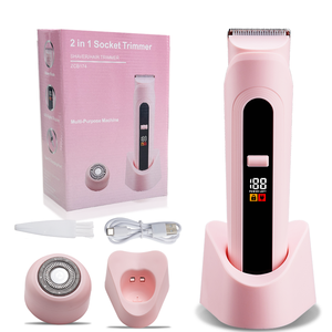 Draagbare oplaadbare 2-in-1 pijnloze elektrische epilator voor gezicht en lichaam & haarverwijderaar voor vrouwen - Product Image 1
