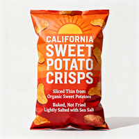 Sac d'emballage en plastique avec impression personnalisée sur le dos pour les collations, les chips de maïs soufflé, les chips de pommes de terre, emballage alimentaire sûr et croustillant