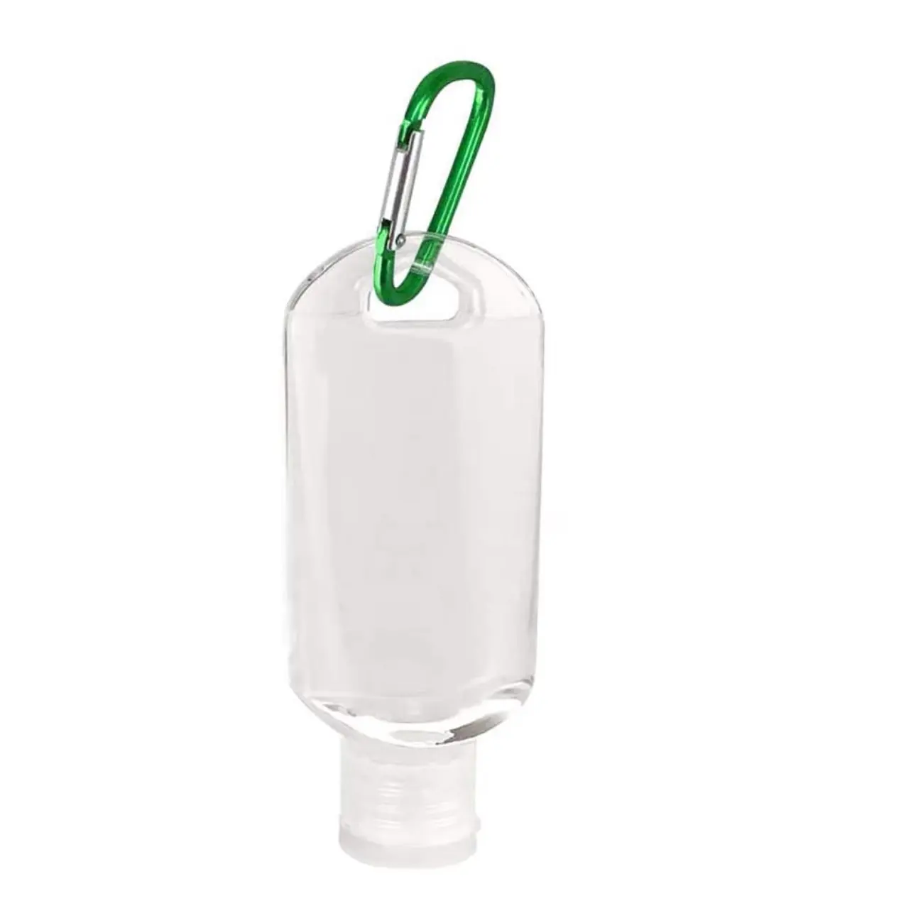 50MLキーリング消毒剤ボトルハンド消毒剤プラスチックボトル液体石鹸ボトルフリップトップキャップ付き