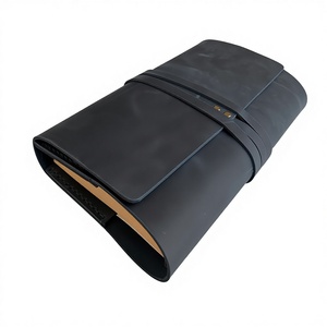 Housse de carnet d'affaires multifonctionnelle A5 en cuir véritable classique, résistante aux odeurs, rechargeable, LNBC-0133 - Product Image 1