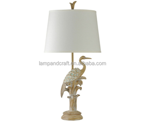 Lámpara de Mesa Tradicional con Forma de Pájaro de Playa y Pantalla de Tela para Decoración del Hogar, Dormitorio, Vestíbulo de Hotel, Habitación de Hotel - Product Image 1