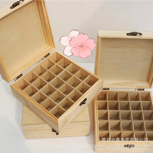Caja de Almacenamiento de Aceites Esenciales de Madera con Tapa Abatible, Rectangular, Color Madera Natural, Caja de Almacenamiento de Juguetes - Product Image 5