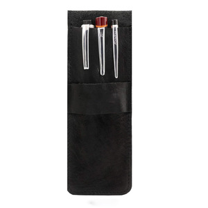 Suministro transfronterizo de fundas para bolígrafos de piel de vaca, bolsas retro para guardar lápices, fundas protectoras para plumas estilográficas con soporte para logotipo. - Product Image 1