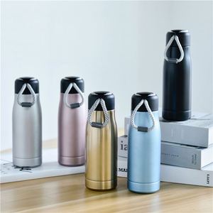 Termo portátil de acero inoxidable de 450 ml, a prueba de fugas, de doble pared y vacío, con asa de cuerda. - Product Image 1