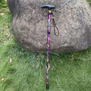 ไม้เท้าเดินป่าแบบยืดหดได้ไม้เท้าเดินป่าเดินป่าพับเก็บได้ไม้ค้ำเดินสำหรับผู้สูงอายุไม้ค้ำยางอุปกรณ์เสริมปลาย - Product Image 5