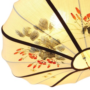 Chinese Style Pendant <b>Light</b> Round E27 LED Single Head Home Decor Lamp - Product Image 1