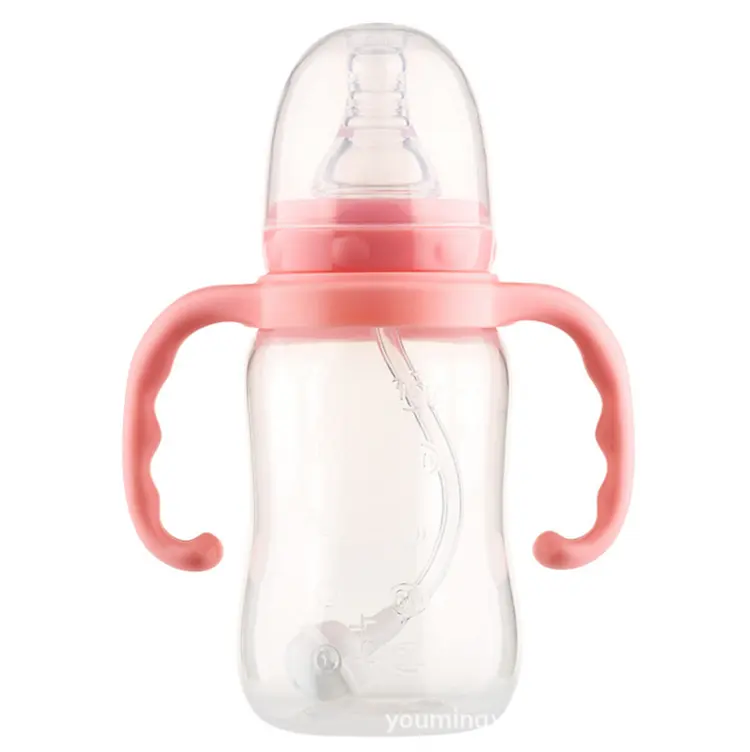Стандартная бутылочка для кормления ребенка с соломинкой без БФА