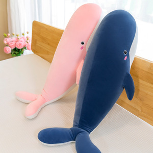 Cuscino Decorativo a Forma di <span class=keywords><strong>Balena</strong></span> Blu e <span class=keywords><strong>Rosa</strong></span> con Logo Personalizzato, Peluche di Cetaceo, Cuscino per Seduta a Forma di Delfino, Bambola di Peluche per Bambini, Giocattoli di Animali Marini - Product Image 5