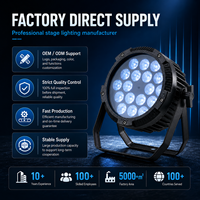 Projecteur LED RGBW Slim 180W IP65 Étanche pour Scène DMX512