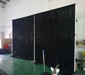 Supports de toile de fond de luxe pour événements, systèmes de poteaux et rideaux, 14 pieds x 12 pieds, pour scène et événements - Product Image 2