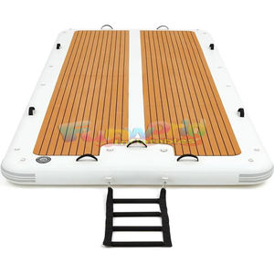 Équipement de jeu d'eau de piscine de plate-forme de quai gonflable de loisirs de mer Bob avec l'île flottante Kayak Boat Jet Ski pour la pêche - Product Image 2