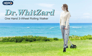 Déambulateur MSMT en aluminium à 3 <span class=keywords><strong>roues</strong></span>, canne pliable, déambulateur léger pour voyageurs, déambulateur étroit pour petits espaces - Product Image 5