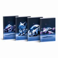 Carnet A5 personnalisé avec logo, reliure piquée, couverture en papier blanc, impression UV, papier d'écriture premium, cahier d'exercices