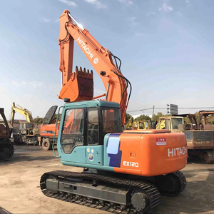 Excavadora casi nueva de buena calidad, original Hitachi EX120 de 12 toneladas, excavadora hidráulica de cadenas para movimiento de tierras con EPA, en venta a bajo precio. - Product Image 1