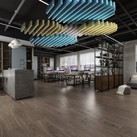 Panneau de plafond acoustique suspendu décoratif personnalisé Carreaux de plafond acoustique en PET Conception de chicanes de nuages Plafond acoustique