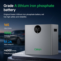Batterie murale modulaire extensible LiFePO4 5KWh 10KWh 51.2V pour système de stockage solaire et de secours domestique complet, 6000 cycles