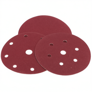 Disco de lija con velcro, grano 80, 8+1 agujeros, abrasivo para pulir madera y metal - Product Image 2