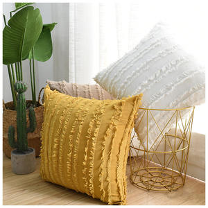 Cojines Decorativos Modernos Minimalistas de Algodón y Lino, Color Sólido, Rectangulares, Estilo Nórdico, con Relleno - Product Image 3