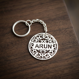 Silver Plated Brass Metal Fashion Handmade Keychain - Product Image 3