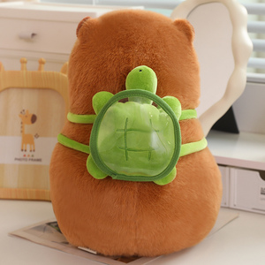 Nuevo estilo simulación conejillo de indias juguetes de peluche de animales de peluche mochilero Capybara almohada para dormir suave creativo Capibara juguete de peluche - Product Image 4