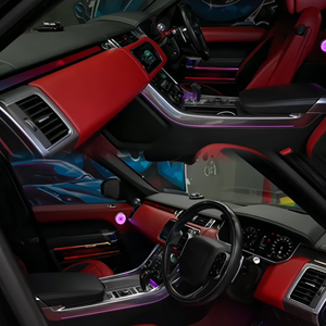 SJC 64 Couleurs Lumière Ambiante pour Voiture <span class=keywords><strong>Land</strong></span> <span class=keywords><strong>Rover</strong></span> Range <span class=keywords><strong>Rover</strong></span> <span class=keywords><strong>Sport</strong></span> 2014-2022, Éclairage LED Auto, Accessoires de Couverture de Haut-parleur pour Amélioration - Product Image 2