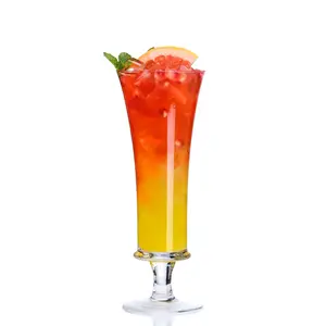 Sıcak satış kısa ayaklı kristal uzun içecek cam yaratıcı kokteyl cam yemek bar milkshake soğuk içecek meyve suyu bardağı